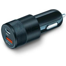 Автомобильное зарядное устройство BoraSCO USB + USB type-C 50760 черный