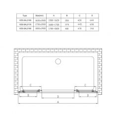 Душевая дверь в нишу Vincea Alpha VDS-3AL2170MT