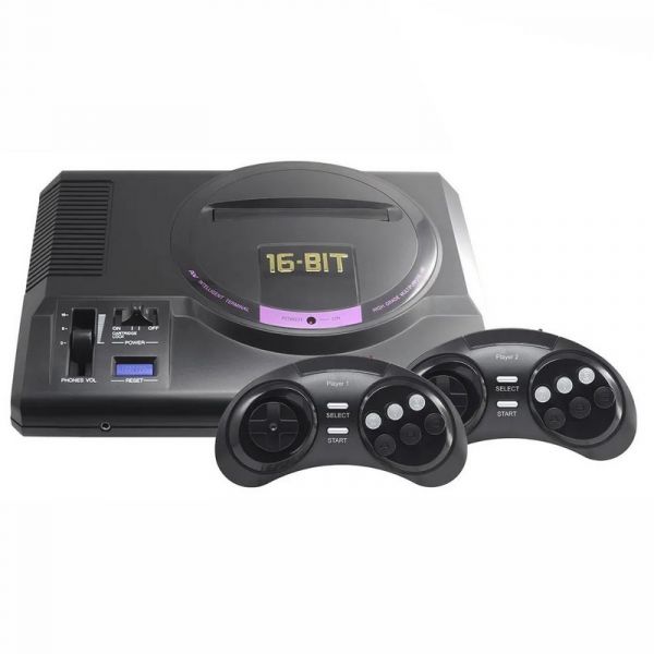 Игровая приставка RETRO GENESIS 225 игр два беспроводных джойстика SEGA Retro Genesis HD Ultra Черный