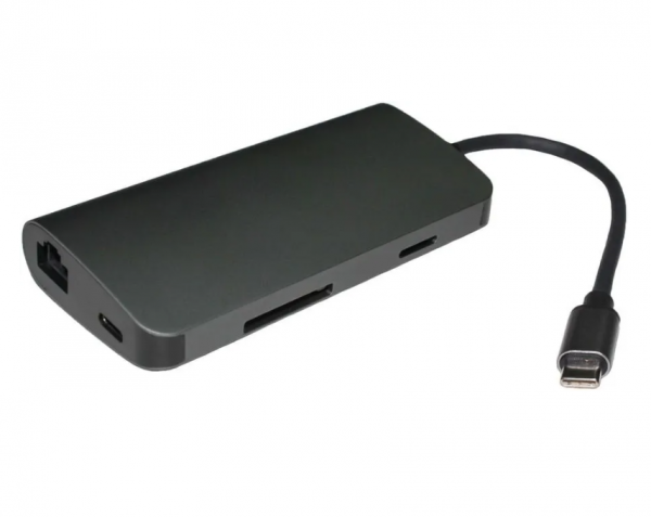 USB-Хаб Palmexx px/hub usbc 8in1 curve серый USB-разветвитель