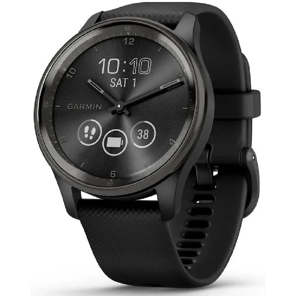 Умные часы Garmin Vivomove Trend 2023 40.4 мм черный/черный [010-02665-00]